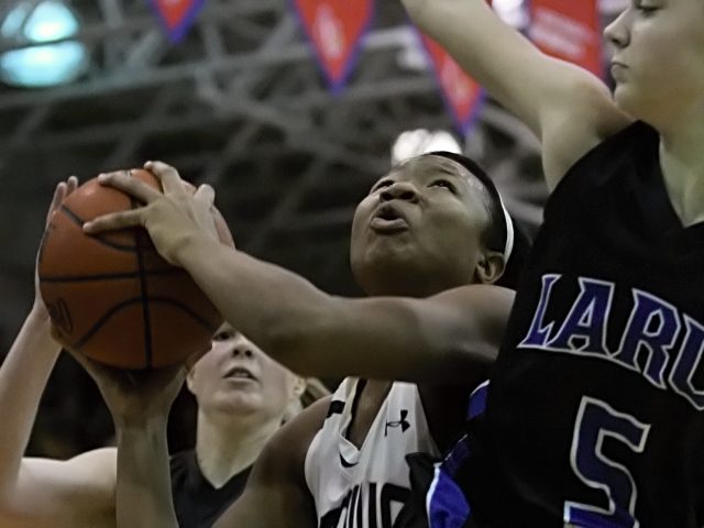 The Elizabethtown Lady Panthers earned a berth in the Sweet Sixteen by defeating Larue County, 73-56, for the 5th Region title on March 9, 2014. All photos by Walter Cornett.