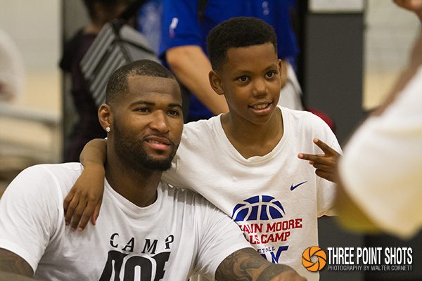 DeMarcus Cousins was back in Kentucky today to spend the morning at Hoops in Louisville working with kids at the 2nd Annual Camp One. All photos by Walter Cornett.