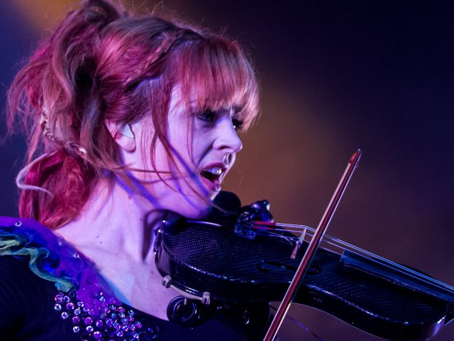 Classically-trained dubstep violinist Lindsey Stirling performed in concert at the Mercury Ballroom in Louisville, Kentucky on June 10, 2014 along with guest Dia Frampton. All photos by Walter Cornett.